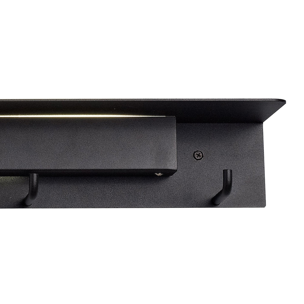 M6866 Fuerteventura Wall Lamp Coat Rack 9W LED Matt Black