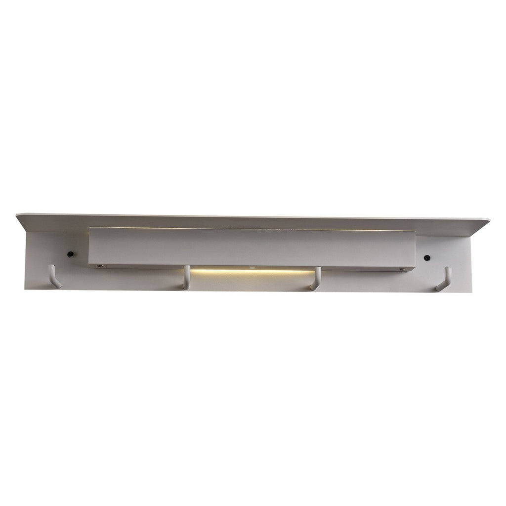 M6865 Fuerteventura Wall Lamp Coat Rack 9W LED Matt White