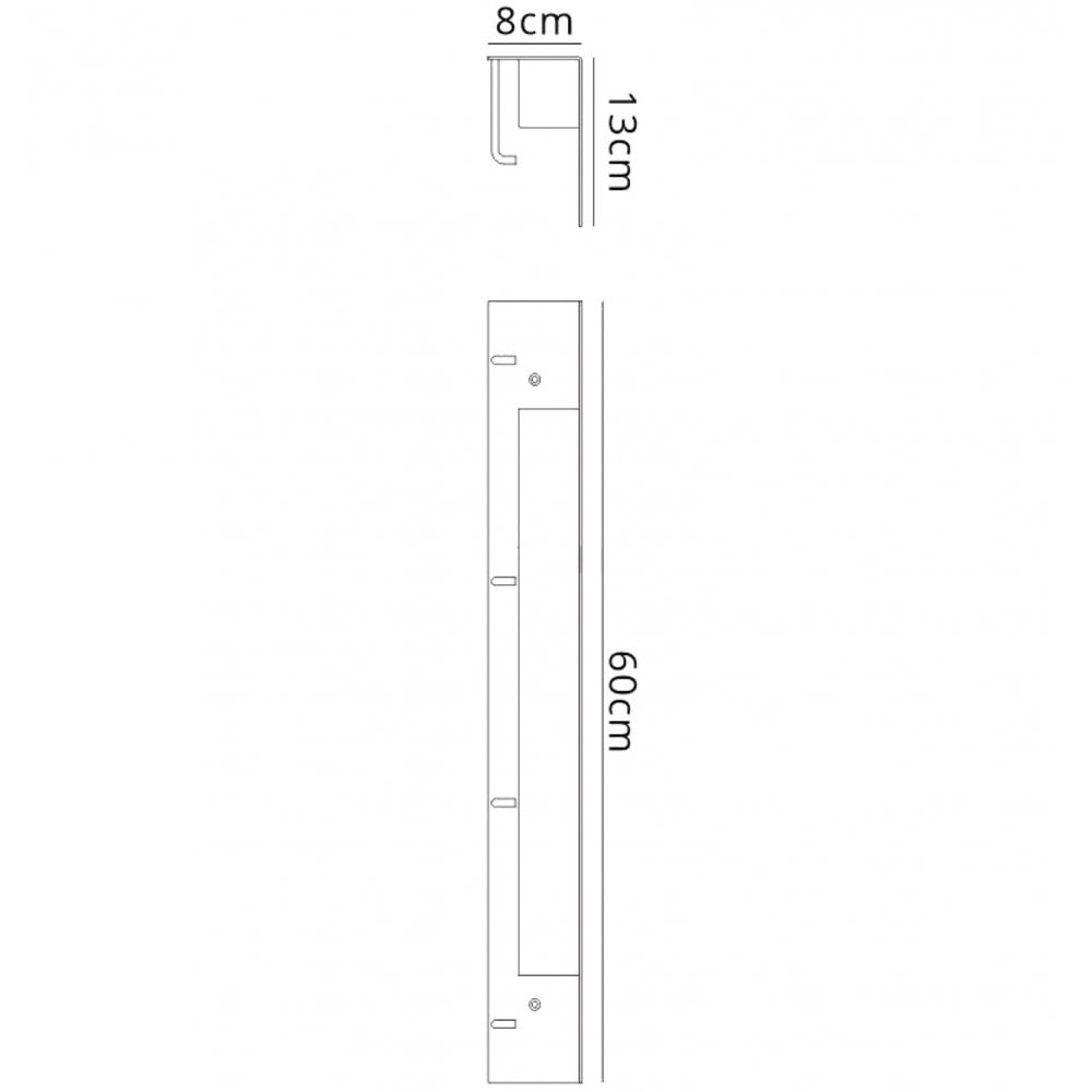 M6865 Fuerteventura Wall Lamp Coat Rack 9W LED Matt White