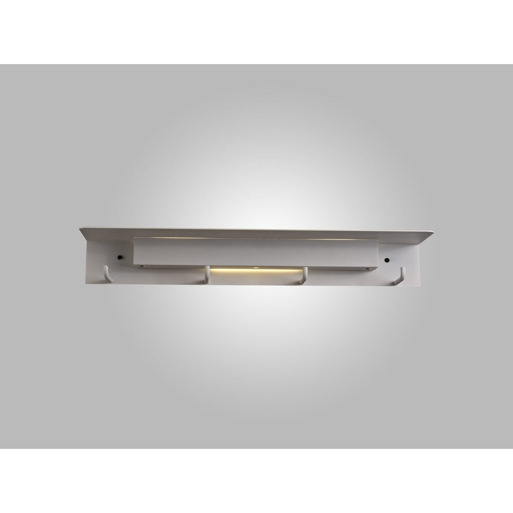 M6865 Fuerteventura Wall Lamp Coat Rack 9W LED Matt White