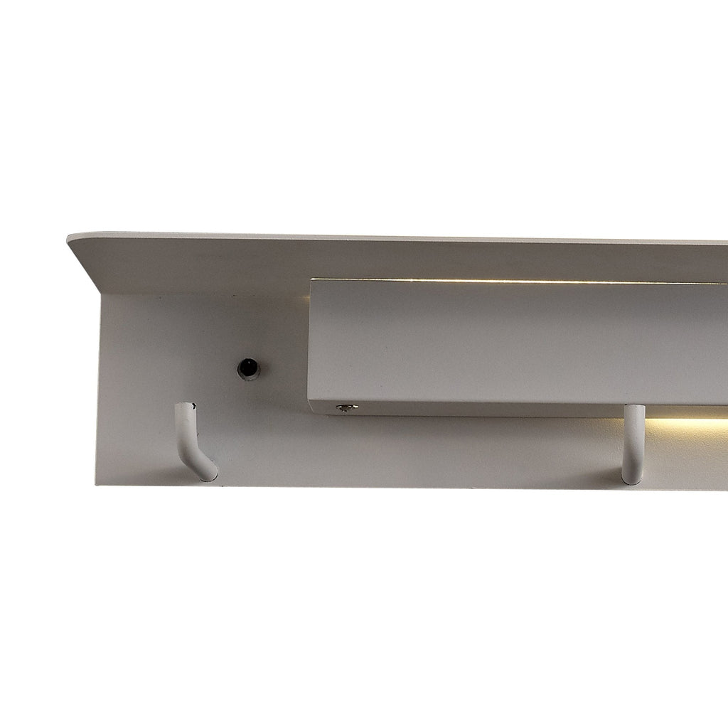 M6865 Fuerteventura Wall Lamp Coat Rack 9W LED Matt White