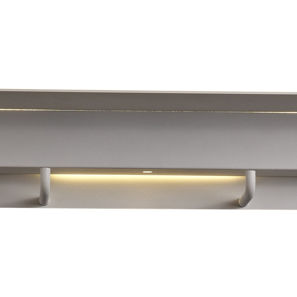 M6865 Fuerteventura Wall Lamp Coat Rack 9W LED Matt White