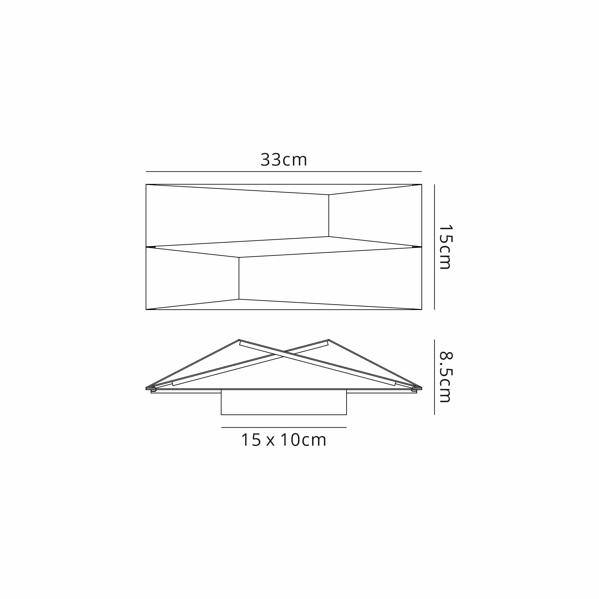 M8159 Fuji Wall Light 14W LED Black