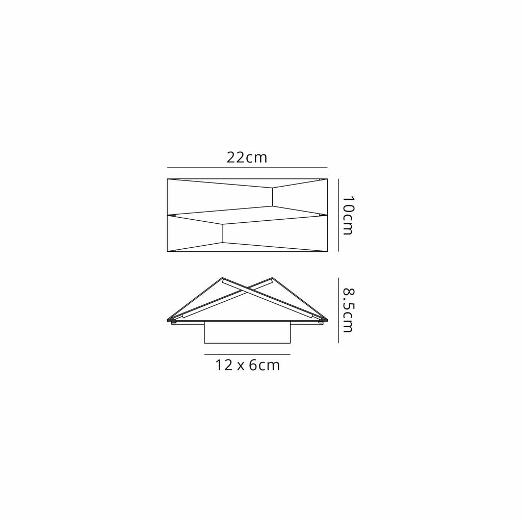 M8157 Fuji Wall Light 10W LED Black