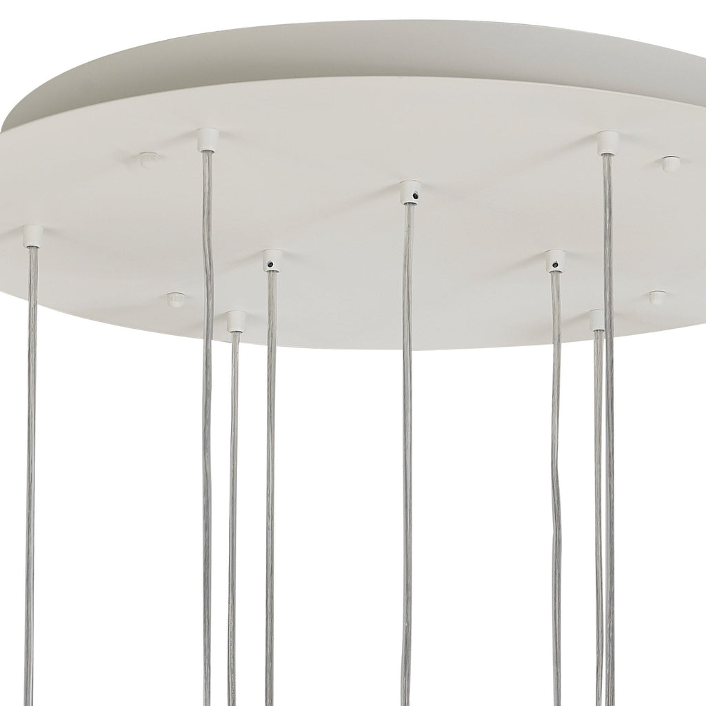 M7702 Galaxia Pendant Square 9 Light White / Grey / Red Cement