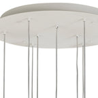 M7702 Galaxia Pendant Square 9 Light White / Grey / Red Cement