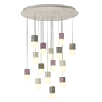 M7701 Galaxia Pendant Square 15 Light White / Grey / Red Cement