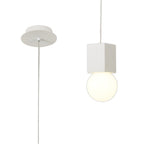 M7704 Galaxia Pendant Square 1 Light White / White Cement