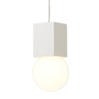 M7704 Galaxia Pendant Square 1 Light White / White Cement