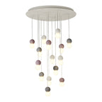 M7620 Galaxia Pendant Round 15 Light White/Grey/Red Cement