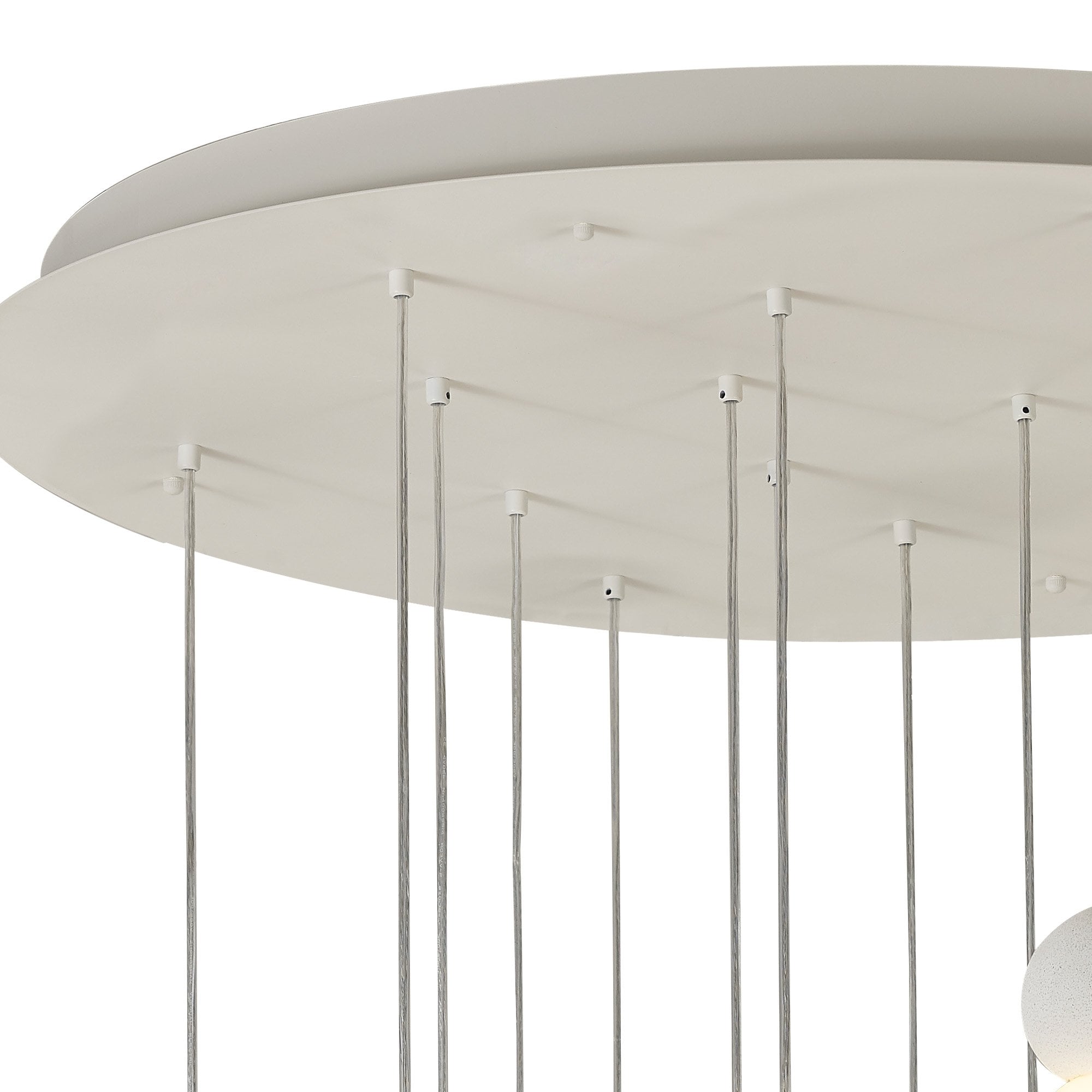 M7620 Galaxia Pendant Round 15 Light White/Grey/Red Cement