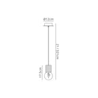 M7706 Galaxia Pendant Square 1 Light White / Red Cement