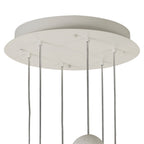 M7622 Galaxia Pendant Round 6 Light White/Grey/Red Cement