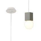M7705 Galaxia Pendant Square 1 Light White / Grey Cement