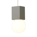 M7705 Galaxia Pendant Square 1 Light White / Grey Cement