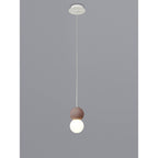 M7625 Galaxia Pendant Round 1 Light White/Red Cement
