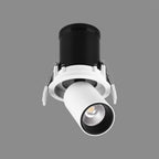 M7829 Garda Retractable Recessed Swivel Spotlight 7W Matt White & Black