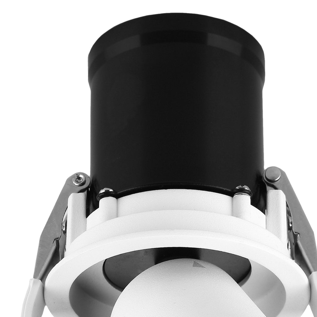 M7829 Garda Retractable Recessed Swivel Spotlight 7W Matt White & Black