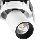 M7829 Garda Retractable Recessed Swivel Spotlight 7W Matt White & Black