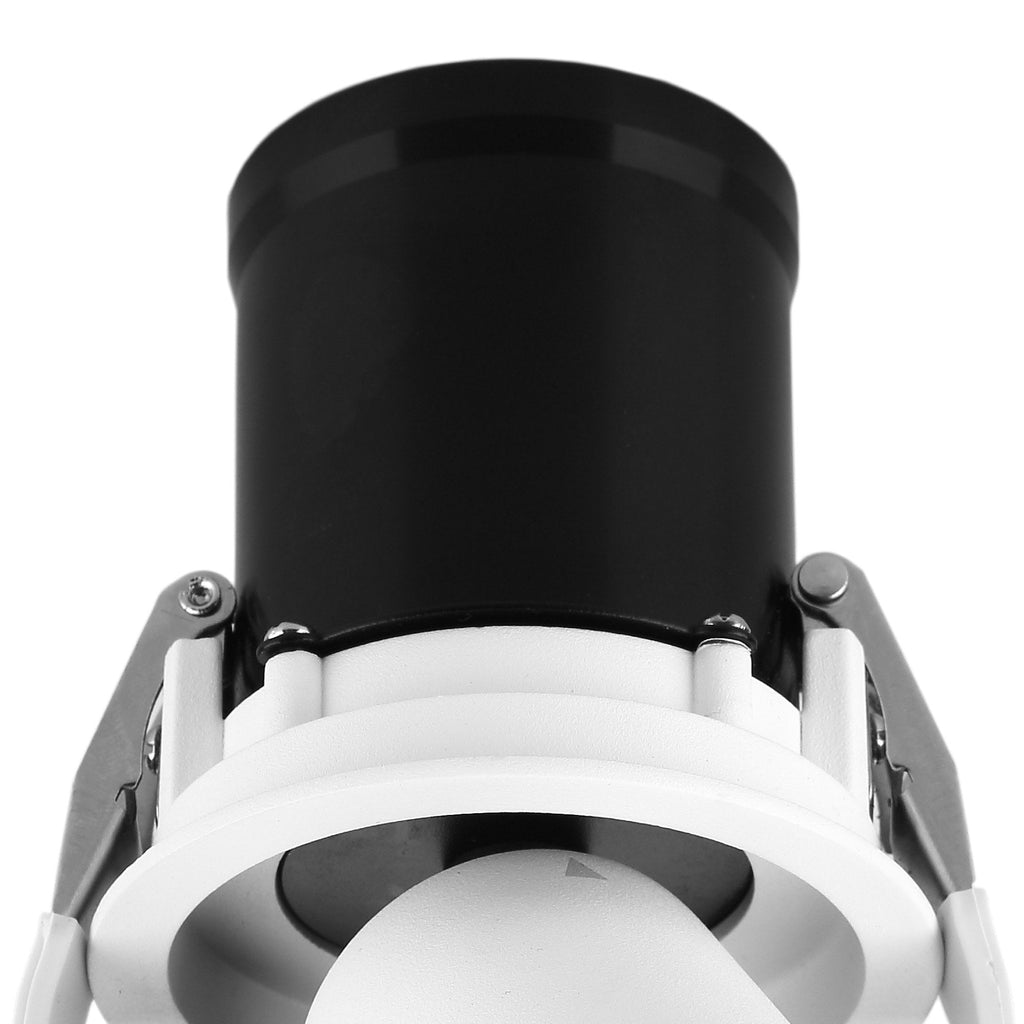 M6401 Garda Retractable Recessed Swivel Spotlight 7W Matt White & Black