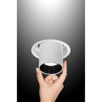 M6401 Garda Retractable Recessed Swivel Spotlight 7W Matt White & Black