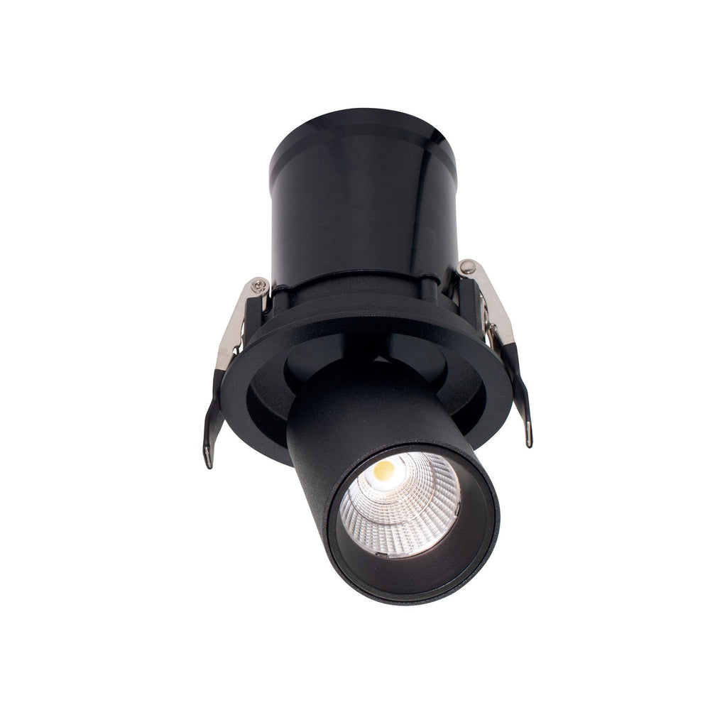 M7831 Garda Retractable Recessed Swivel Spotlight 7W Black