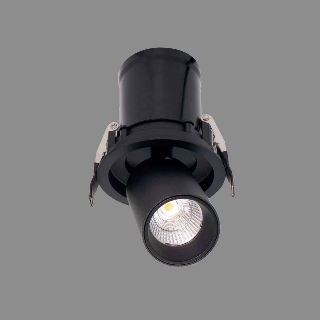 M7831 Garda Retractable Recessed Swivel Spotlight 7W Black