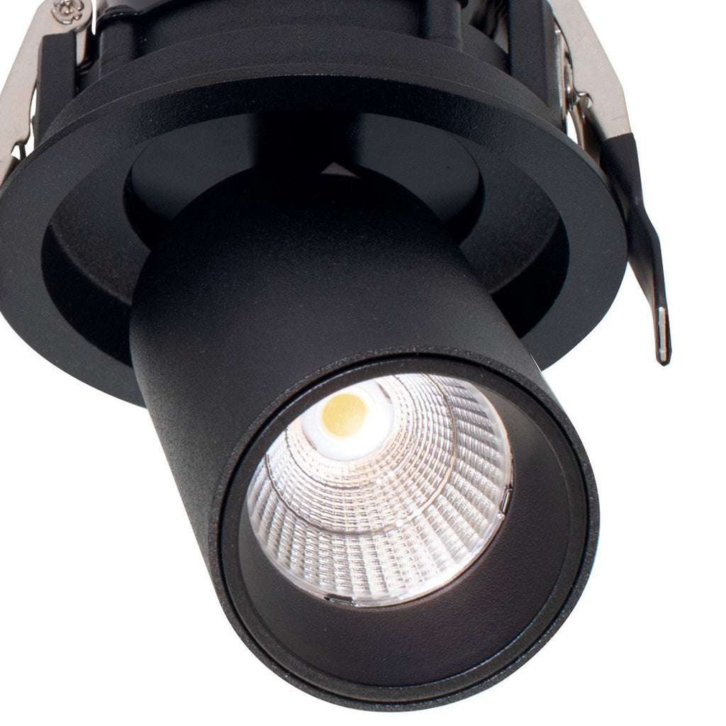 M7831 Garda Retractable Recessed Swivel Spotlight 7W Black