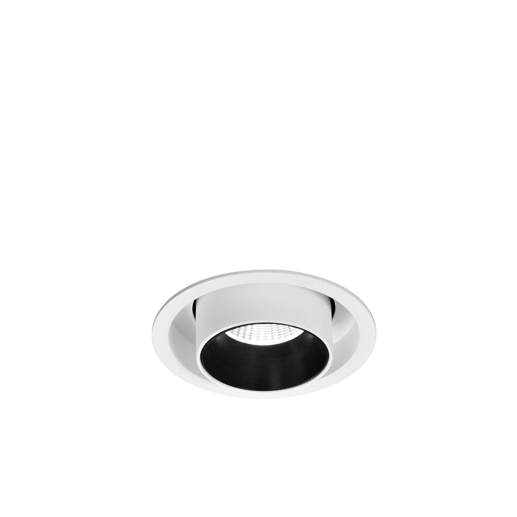 M6403 Garda Retractable Recessed Swivel Spotlight 12W Matt White & Black