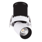 M6403 Garda Retractable Recessed Swivel Spotlight 12W Matt White & Black