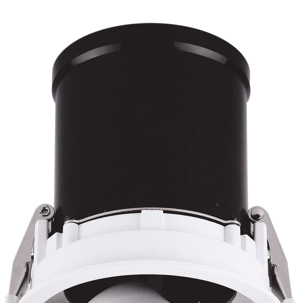 M6403 Garda Retractable Recessed Swivel Spotlight 12W Matt White & Black