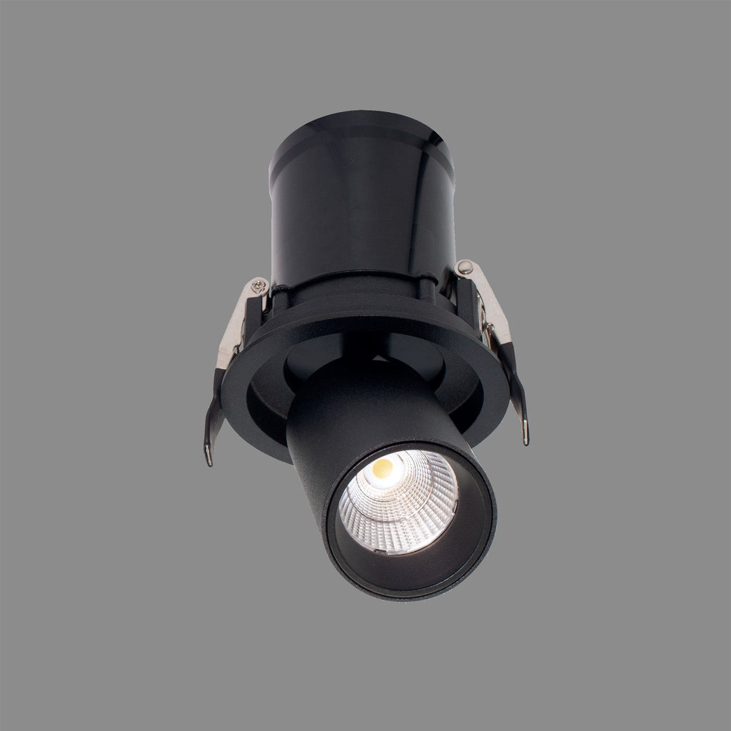 M7833 Garda Retractable Recessed Swivel Spotlight 7W Black