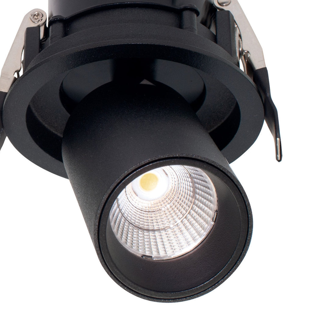 M7833 Garda Retractable Recessed Swivel Spotlight 7W Black