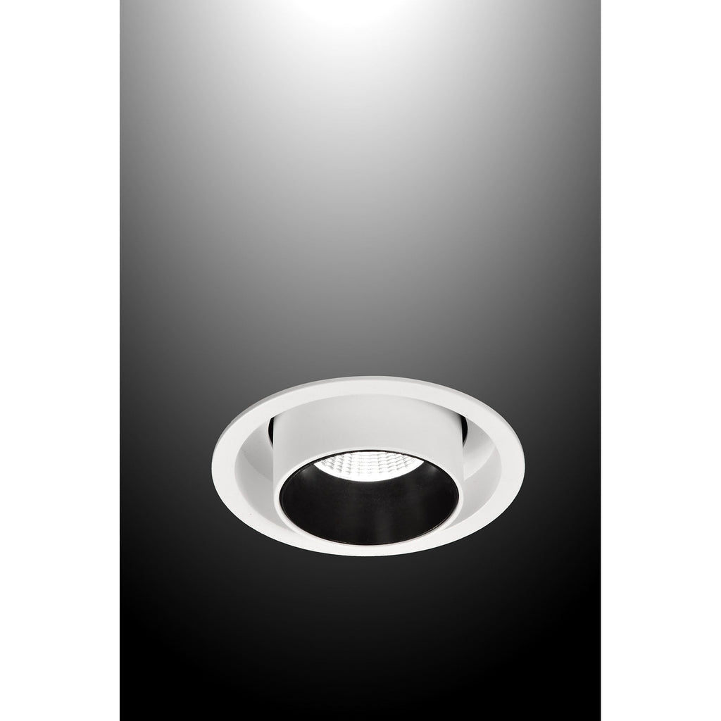 M6402 Garda Retractable Recessed Swivel Spotlight 12W Matt White & Black