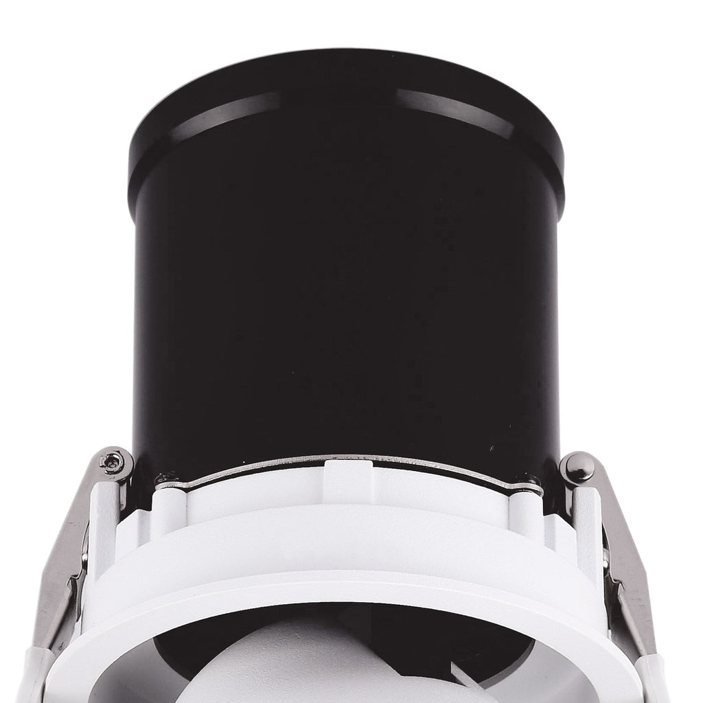 M6402 Garda Retractable Recessed Swivel Spotlight 12W Matt White & Black