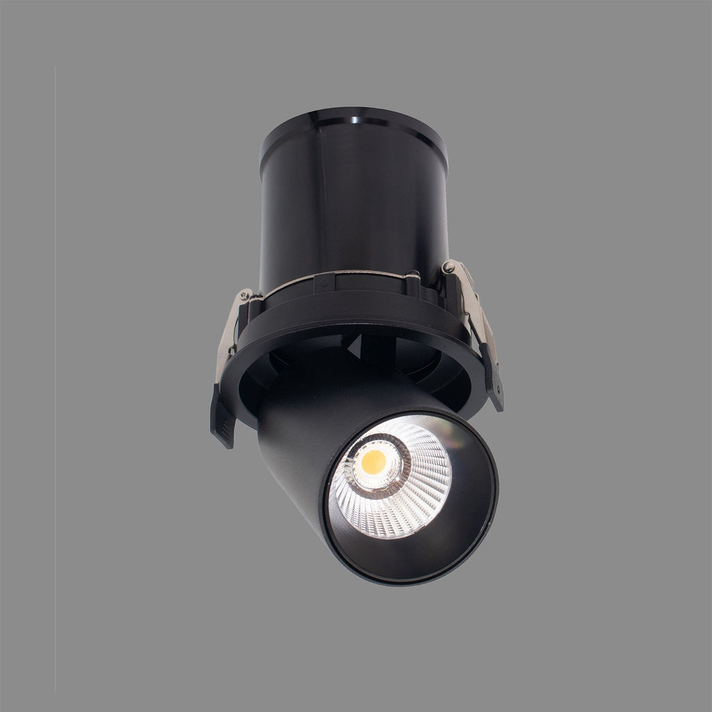 M7834 Garda Retractable Recessed Swivel Spotlight 12W Black