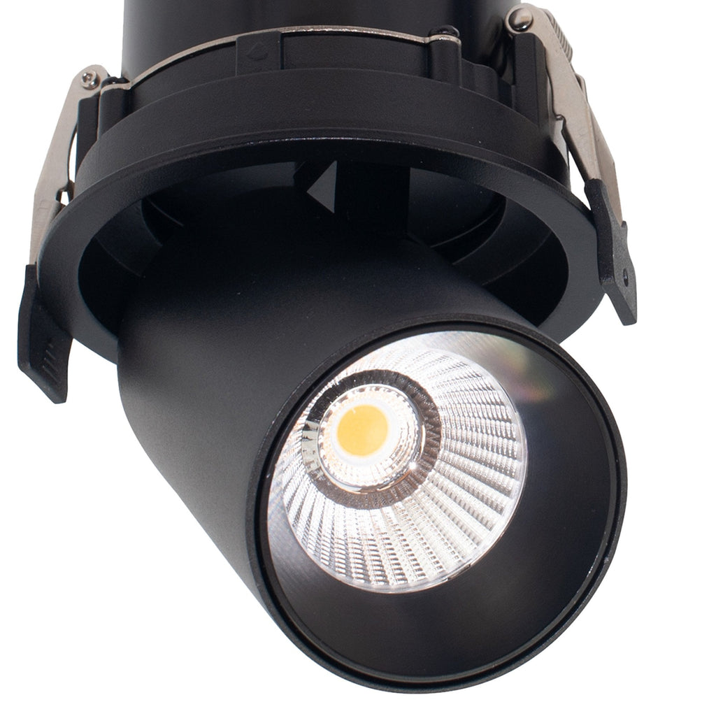 M7834 Garda Retractable Recessed Swivel Spotlight 12W Black