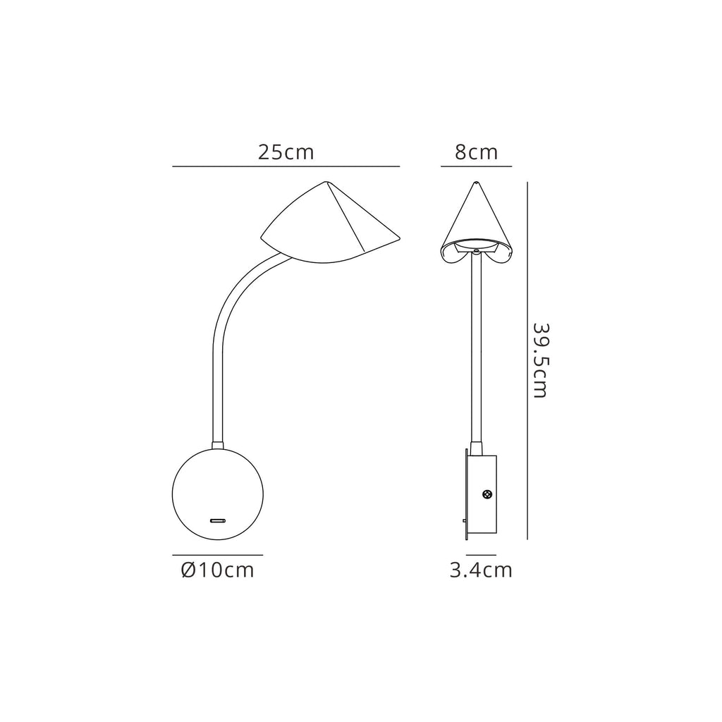 M7720 Goa Wall Lamp Switched 7W LED White
