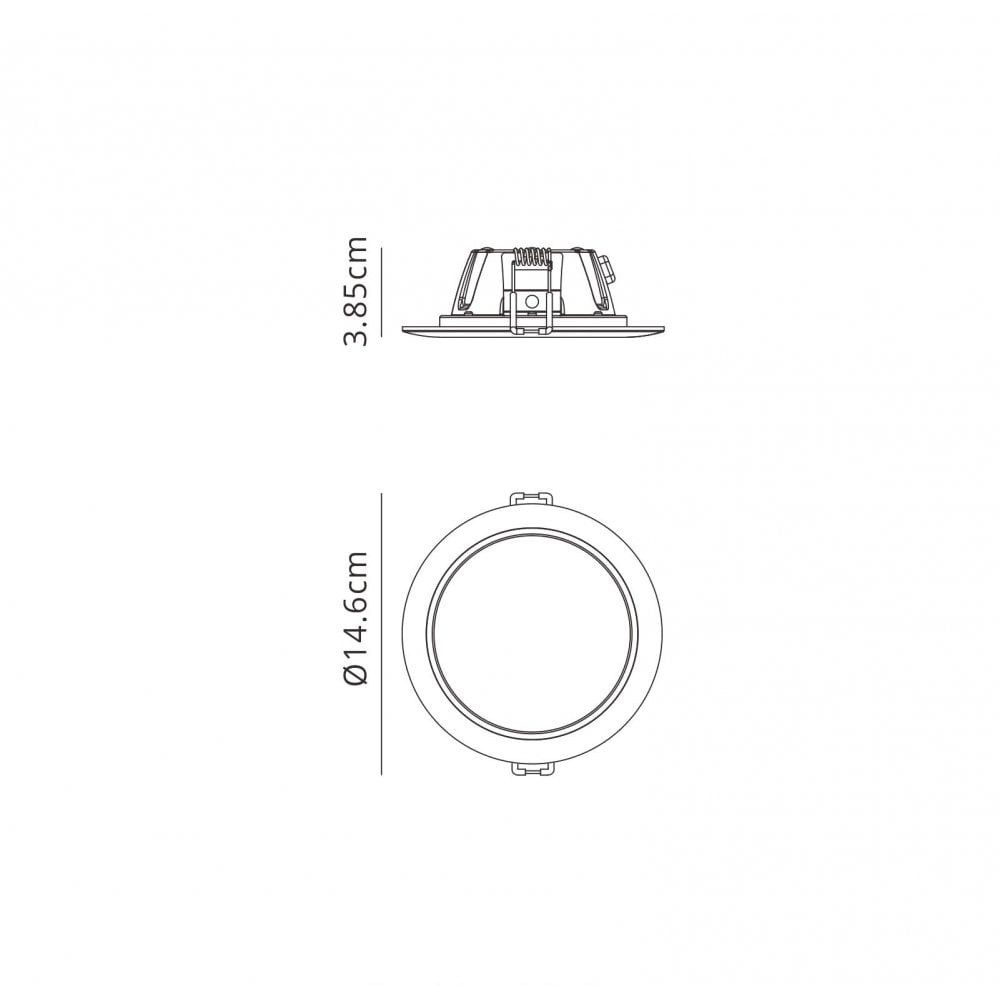 Graciosa Bathroom 14.6cm Round LED Downlight White