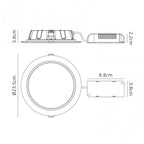 M6390 Graciosa Bathroom 23.5cm Round LED Downlight 24.5W White