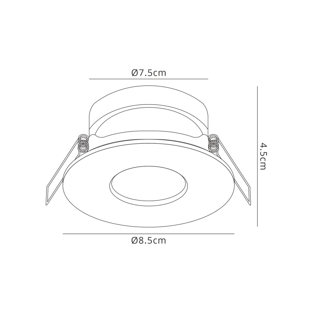 M7535 Guincho 8.5 cm Round Downlight GU10 Sand White