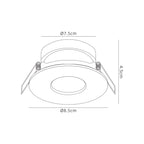 M7536 Guincho 8.5 cm Round Downlight GU10 Sand Black