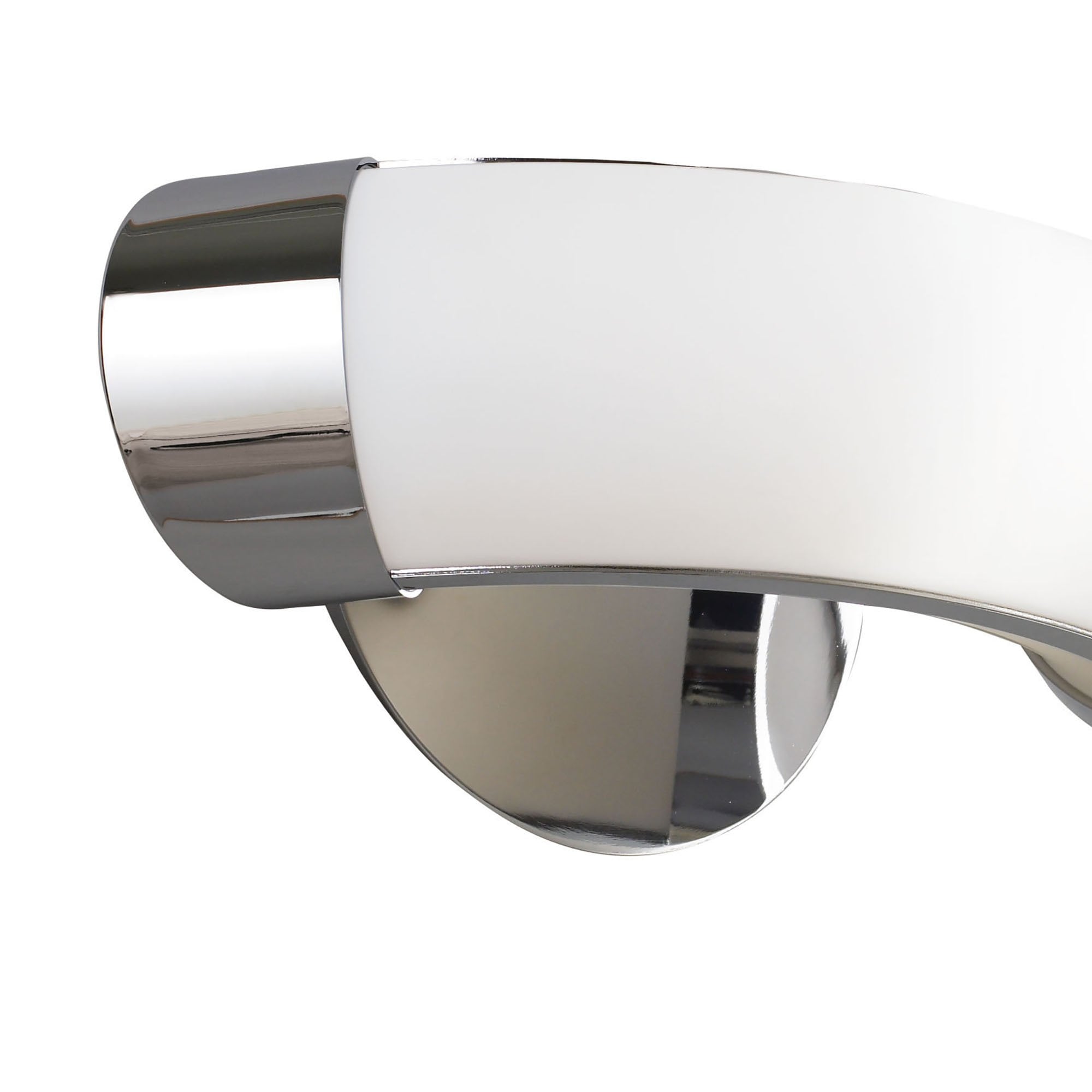 M8656/S/1 Guss Wall Lamp Switched GU10 1 Light Polished Chrome/White Acrylic