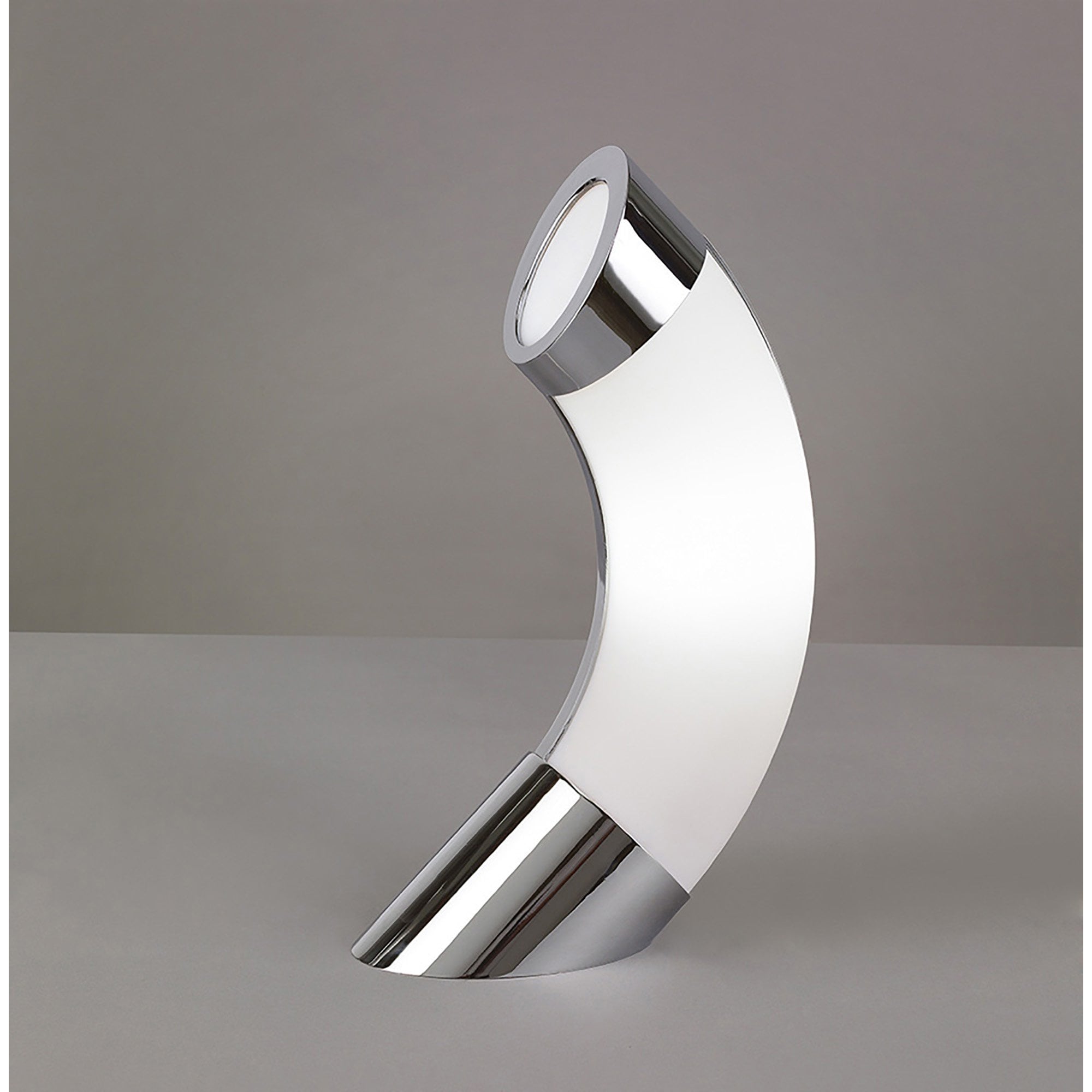 M8654/1 Guss Table Lamp GU10 1 Light Polished Chrome/White Acrylic