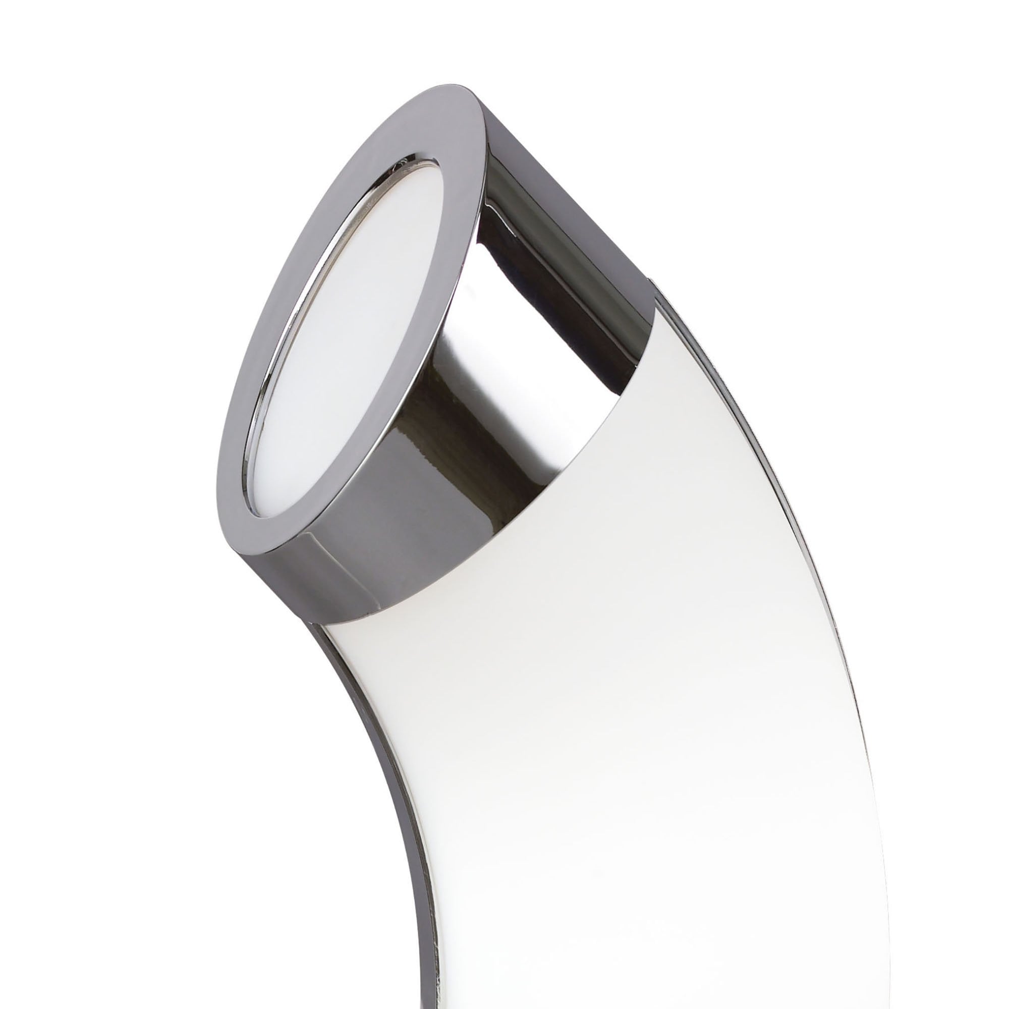 M8654/1 Guss Table Lamp GU10 1 Light Polished Chrome/White Acrylic