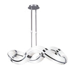 M8644/1 Guss Telescopic GU10 8 Light Oval Curved Polished Chrome/White Acrylic