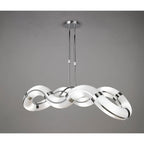 M8644/1 Guss Telescopic GU10 8 Light Oval Curved Polished Chrome/White Acrylic