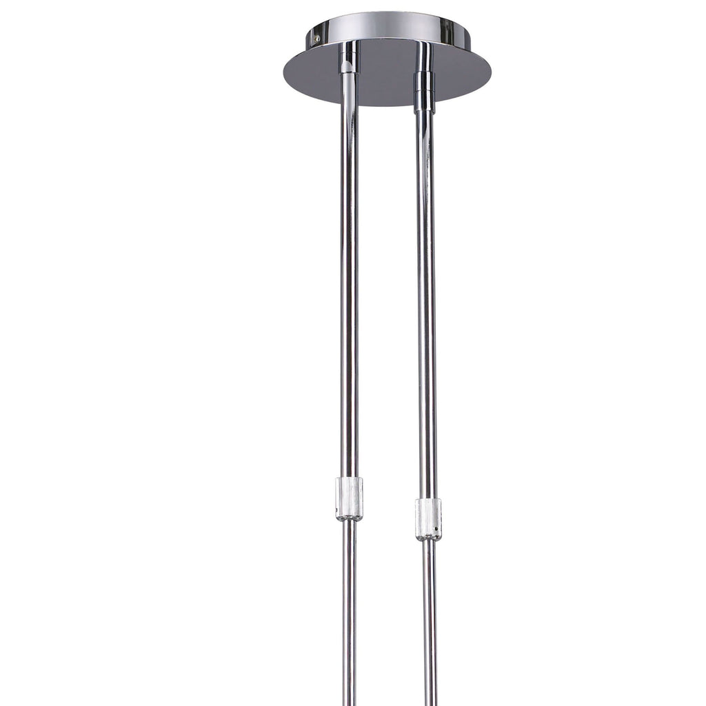 M8644/1 Guss Telescopic GU10 8 Light Oval Curved Polished Chrome/White Acrylic