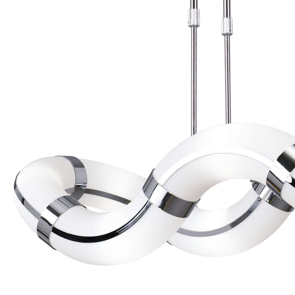 M8644/1 Guss Telescopic GU10 8 Light Oval Curved Polished Chrome/White Acrylic