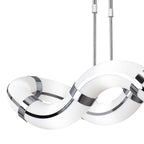 M8644/1 Guss Telescopic GU10 8 Light Oval Curved Polished Chrome/White Acrylic